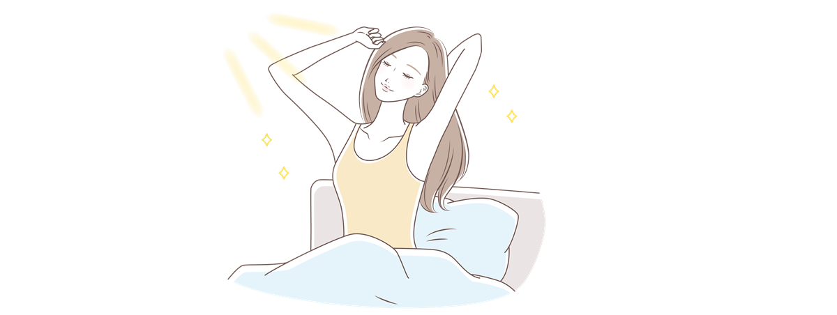 ホテルに宿泊する女性のイラスト（ATAYCブログ用）