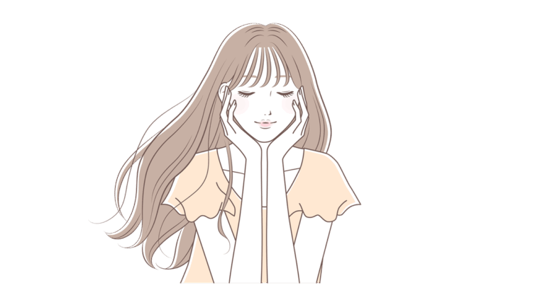 自分の未来を信じて挑戦する姿を瞑想している女性のイラスト（ATAYCブログ用）