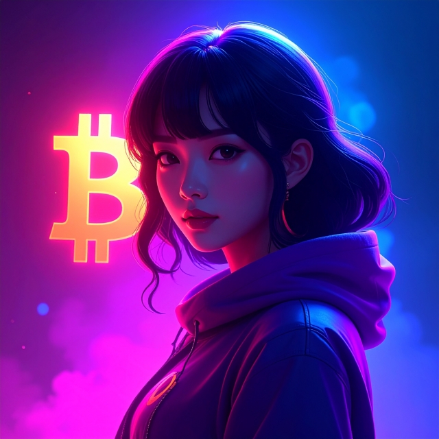 民泊に仮想通貨BTCを取り入れる時期を狙ってる女性ATAYCイラスト写真