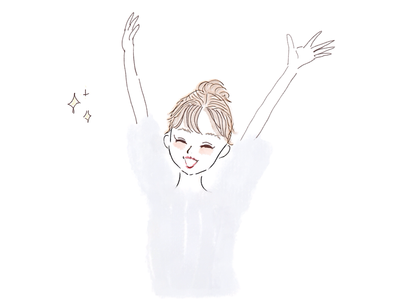 目標に向かって走り続ける女性のイラストatayc