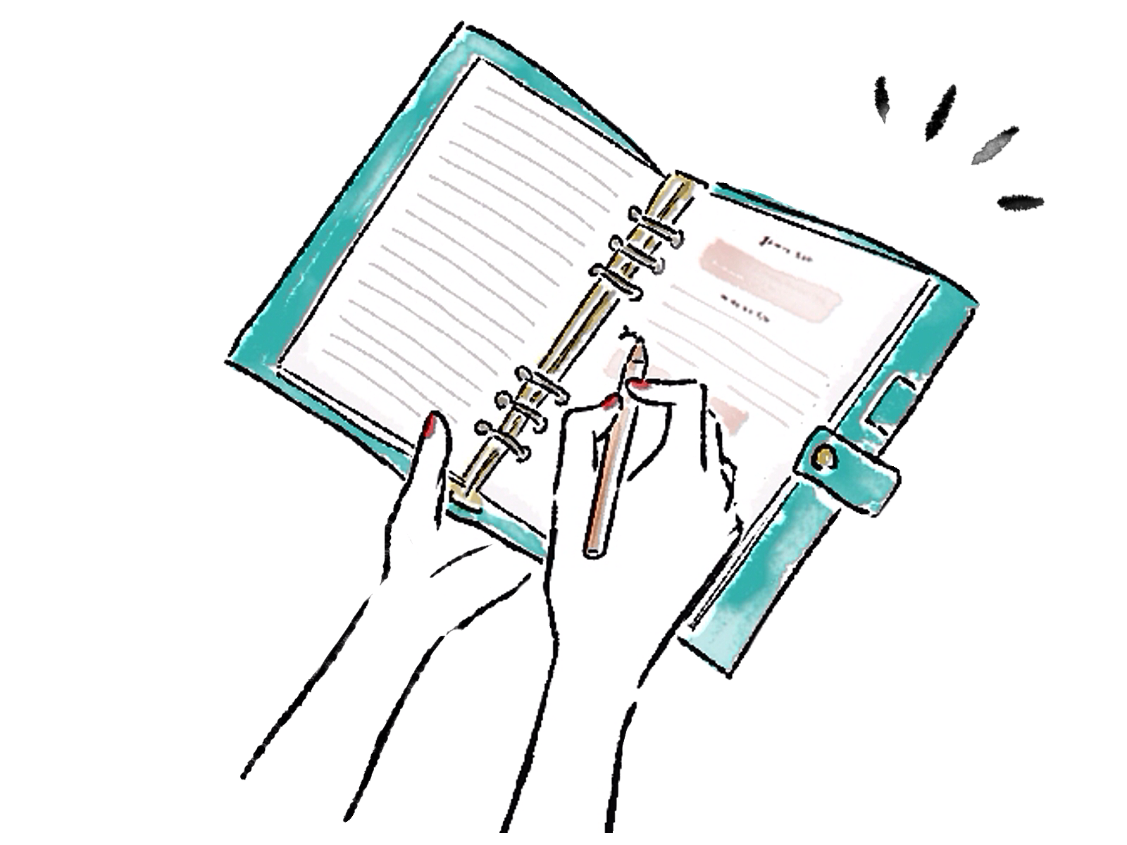 手帳ATAYCイラスト